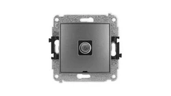 ICON Mechanizm gniazda antenowego pojedynczego TV, bez pola opisowego grafitowy 11IGTVBO-1