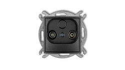 ICON Mechanizm gniazda abonenckiego RTV przelotowego 9dB grafitowy 11IG9P