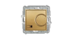 ICON Mechanizm elektronicznego regulatora temperatury z czujnikiem podpodłogowym złoty 29IRT-1