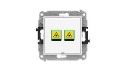 ICON Mechanizm gniazda światłowodowego/optycznego podwójnego, bez pola opisowego biały mat 25IGOPBO-2