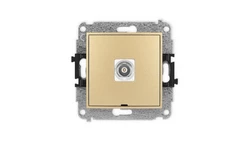 ICON Mechanizm gniazda pojedynczego BNC, bez pola opisowego złoty 29IGBNCBO-1