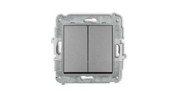 ICON Mechanizm łącznika zwiernego żaluzjowego (dwa klawisze bez piktogramów) srebrny metalik 7IWP-8.1