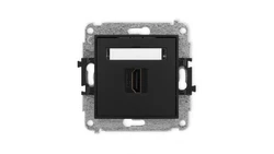 ICON Mechanizm gniazda pojedynczego HDMI 2.0 czarny mat 12IHDMI-3