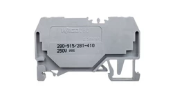 Złączka szynowa 2-przewodowa z diodą 1N4007 2,5mm2 szara 280-915/281-410
