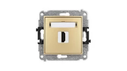 ICON Mechanizm gniazda pojedynczego HDMI 2.0 złoty 29IHDMI-3