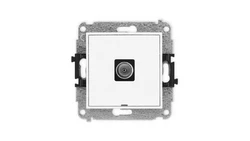 ICON Mechanizm gniazda antenowego pojedynczego TV, bez pola opisowego biały IGTVBO-1