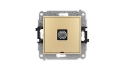 ICON Mechanizm gniazda antenowego pojedynczego TV, bez pola opisowego złoty 29IGTVBO-1