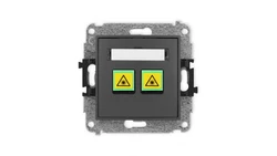ICON Mechanizm gniazda światłowodowego/optycznego podwójnego grafitowy mat 28IGOP-2