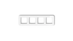 ICON Ramka uniwersalna poczwórna zaokrąglona - efekt szkła (ramka: biała spód: biały) 0-0-IRSZ-4