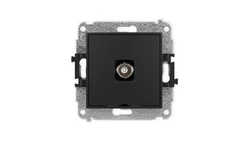 ICON Mechanizm gniazda pojedynczego BNC, bez pola opisowego czarny mat 12IGBNCBO-1