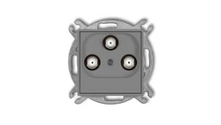 ICON Mechanizm gniazda multimedialnego 3F DATA (UPC) szary mat 27IGMU