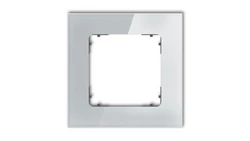 ICON Ramka uniwersalna pojedyncza kwadratowa - efekt szkła (ramka: szara spód: grafitowy mat) 15-28-IRSK-1