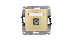 ICON Mechanizm gniazda komputerowego pojedynczego 1xRJ45, kat. 6, ekranowane, 8-stykowy złoty 29IGK-5