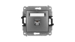 ICON Mechanizm gniazda komputerowego pojedynczego 1xRJ45, kat. 6, ekranowane, 8-stykowy grafitowy 11IGK-5