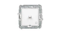 ICON Mechanizm łącznika zwierny dzwonek w stylu amerykańskim biały mat 25IWPUS-4