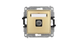 ICON Mechanizm gniazda antenowego pojedynczego TV złoty 29IGTV-1