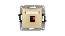 ICON Mechanizm gniazda głośnikowego pojedynczego złoty 29IGG-1