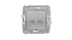 ICON Mechanizm łącznika podwójnego schodowego w stylu amerykańskim srebrny metalik 7IWPUS-33