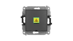 ICON Mechanizm gniazda światłowodowego/optycznego pojedynczego, bez pola opisowego grafitowy mat 28IGOPBO-1