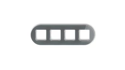 ICON Ramka uniwersalna poczwórna okrągła - efekt szkła (ramka: grafitowa spód: biały) 28-0-IRSO-4