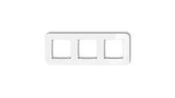 ICON Ramka uniwersalna potrójna zaokrąglona - efekt szkła (ramka: biała spód: biały) 0-0-IRSZ-3