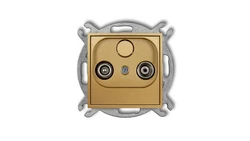 ICON Mechanizm gniazda abonenckiego RTV przelotowego 9dB złoty 29IG9P