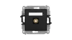 ICON Mechanizm gniazda antenowego pojedynczego typu F (SAT) pozłacany czarny mat 12IGF-1.1