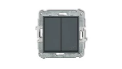 ICON Mechanizm łącznika jednobiegunowego ze schodowym (osobne zasilanie) grafitowy mat 28IWP-10.2