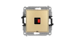 ICON Mechanizm gniazda głośnikowego pojedynczego, bez pola opisowego złoty 29IGGBO-1