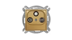 ICON Mechanizm gniazda abonenckiego RTV-SAT końcowego multimedialnego (Internet) złoty 29IGM