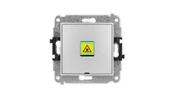 ICON Mechanizm gniazda światłowodowego/optycznego pojedynczego, bez pola opisowego srebrny metalik 7IGOPBO-1