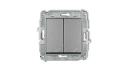 ICON Mechanizm łącznika podwójnego schodowego srebrny metalik 7IWP-33