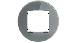 ICON Ramka uniwersalna pojedyncza okrągła - efekt szkła (ramka: grafitowa spód: czarny) 28-12-IRSO-1