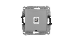 ICON Mechanizm gniazda pojedynczego BNC, bez pola opisowego szary mat 27IGBNCBO-1