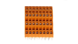 Listwa zaciskowa do płytek drukowanych 4-piętrowa raster 5,08mm pomarańczowa 738-408 /18szt./