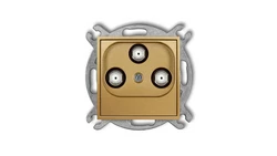 ICON Mechanizm gniazda multimedialnego 3F DATA (UPC) złoty 29IGMU