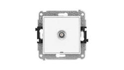 ICON Mechanizm gniazda pojedynczego BNC, bez pola opisowego biały IGBNCBO-1