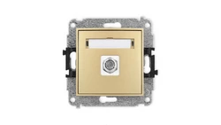 ICON Mechanizm gniazda antenowego pojedynczego typu F (SAT) niklowany złoty 29IGF-1