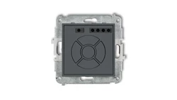 ICON Mechanizm elektronicznego sterownika roletowego (sterowanie lokalne i pilotem, sterowanie strefą) grafitowy mat 28ISR-3