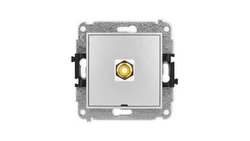 ICON Mechanizm gniazda pojedynczego RCA, bez pola opisowego (typu cinch - żółty, pozłacany) srebrny metalik 7IGRCABO-1