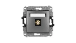 ICON Mechanizm gniazda antenowego pojedynczego typu F (SAT) pozłacany grafitowy 11IGF-1.1