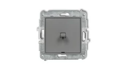 ICON Mechanizm łącznika schodowego w stylu amerykańskim (jeden klawisz bez piktogramu) szary mat 27IWPUS-3.1