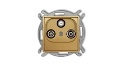 ICON Mechanizm gniazda abonenckiego RTV-SAT przelotowego 10dB złoty 29IGSP