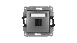 ICON Mechanizm gniazda pojedynczego HDMI 2.0 grafitowy 11IHDMI-3