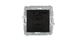 ICON Mechanizm elektronicznego sterownika roletowego (sterowanie lokalne) czarny mat 12ISR-1