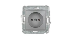 ICON Mechanizm gniazda pojedynczego bez uziemienia 2P (bez przesłon torów prądowych) srebrny metalik 7IGP-1