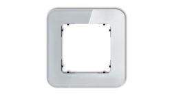 ICON Ramka uniwersalna pojedyncza zaokrąglona - efekt szkła (ramka: szara spód: czarny) 15-12-IRSZ-1