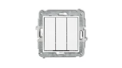 ICON Mechanizm łącznika potrójnego biały IWP-7