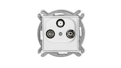 ICON Mechanizm gniazda abonenckiego RTV-SAT końcowego 1,5dB biały mat 25IGS