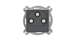 ICON Mechanizm gniazda multimedialnego 3F DATA (UPC) grafitowy mat 28IGMU